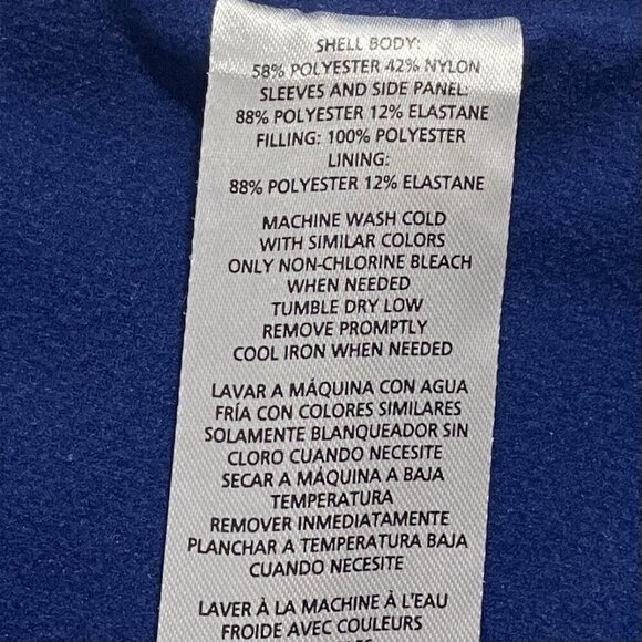 Tommy Hilfiger Womens Hooded Jacket Size Small Full Zip Active Thumbholes Blue - Picture 8 of 8